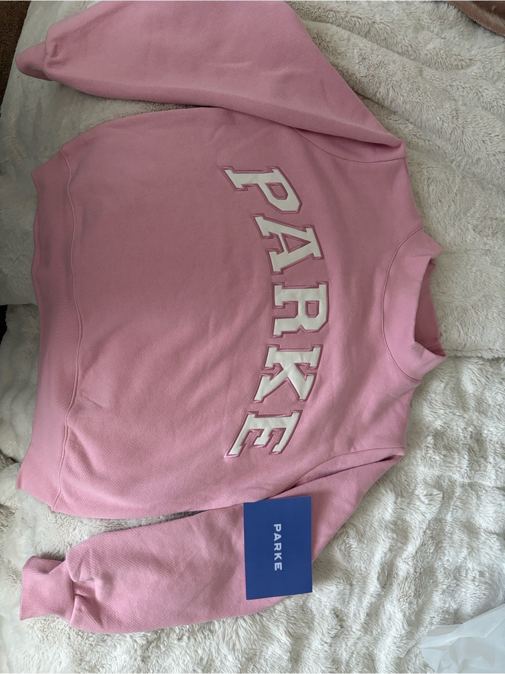 NEW: Parke Fairy Pink Logo Crewneck Sweatshirt